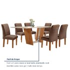 Conjunto Sala De Jantar Mesa Tampo Dakota Plus Vidro 160x80cm
