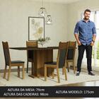 Conjunto Sala De Jantar Mesa Tampo De Madeira 4 Cadeiras Pret