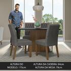 Conjunto Sala De Jantar Mesa Tampo De Madeira 4 Cadeiras Rust