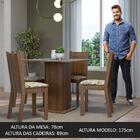 Conjunto Sala De Jantar Mesa Tampo De Madeira 4 Cadeiras Rust