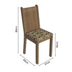 Conjunto Sala De Jantar Mesa Tampo De Madeira 4 Cadeiras Rust