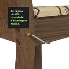 Conjunto Sala De Jantar Mesa Tampo De Madeira 4 Cadeiras Rust