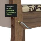 Conjunto Sala De Jantar Mesa Tampo De Madeira 4 Cadeiras Rust