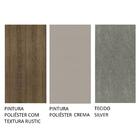 Conjunto Sala De Jantar Mesa Tampo De Madeira 4 Cadeiras Rust