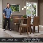 Conjunto Sala De Jantar Mesa Tampo De Madeira 4 Cadeiras Rust