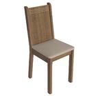 Conjunto Sala De Jantar Mesa Tampo De Madeira 4 Cadeiras Rust