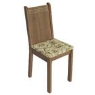 Conjunto Sala De Jantar Mesa Tampo De Madeira 4 Cadeiras Rust