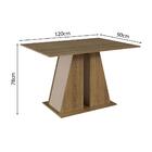 Conjunto Sala De Jantar Mesa Tampo De Madeira 4 Cadeiras Rust