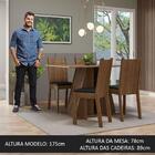 Conjunto Sala De Jantar Mesa Tampo De Madeira 4 Cadeiras Rust