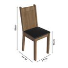 Conjunto Sala De Jantar Mesa Tampo De Madeira 4 Cadeiras Rust