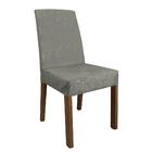 Conjunto Sala De Jantar Mesa Tampo De Madeira 6 Cadeiras Rust