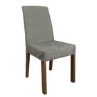 Conjunto Sala De Jantar Mesa Tampo De Madeira 6 Cadeiras Rust