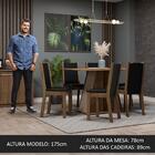 Conjunto Sala De Jantar Mesa Tampo De Madeira 6 Cadeiras Rust