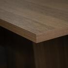 Conjunto Sala De Jantar Mesa Tampo De Madeira 6 Cadeiras Rust