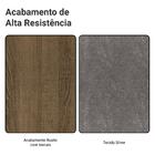 Conjunto Sala De Jantar Mesa Tampo De Madeira 6 Cadeiras Rust