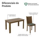 Conjunto Sala De Jantar Mesa Tampo De Madeira 6 Cadeiras Rust