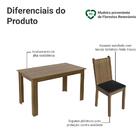 Conjunto Sala De Jantar Mesa Tampo De Madeira 6 Cadeiras Rust