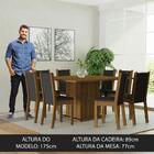 Conjunto Sala De Jantar Mesa Tampo De Madeira 8 Cadeiras Rust