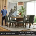 Conjunto Sala De Jantar Mesa Tampo De Madeira 8 Cadeiras Rust