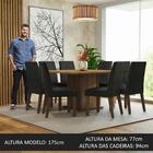 Conjunto Sala De Jantar Mesa Tampo De Madeira 8 Cadeiras Rust