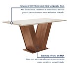 Conjunto Sala De Jantar Mesa Tampo De Vidro 4 Cadeiras Espanh