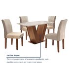 Conjunto Sala De Jantar Mesa Tampo De Vidro 4 Cadeiras Espanh