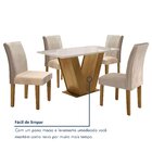 Conjunto Sala De Jantar Mesa Tampo De Vidro 4 Cadeiras Espanh