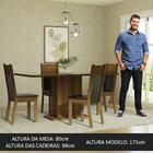 Conjunto Sala De Jantar Mesa Tampo De Vidro 4 Cadeiras Preto/