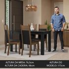 Conjunto Sala De Jantar Mesa Tampo De Vidro 4 Cadeiras Preto/