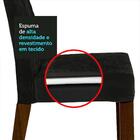 Conjunto Sala De Jantar Mesa Tampo De Vidro 4 Cadeiras Preto/