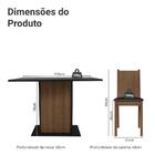 Conjunto Sala De Jantar Mesa Tampo De Vidro 4 Cadeiras Preto/