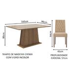 Conjunto Sala De Jantar Mesa Tampo De Vidro 4 Cadeiras Rustic