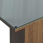 Conjunto Sala De Jantar Mesa Tampo De Vidro 4 Cadeiras Rustic