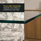 Conjunto Sala De Jantar Mesa Tampo De Vidro 4 Cadeiras Rustic