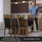 Conjunto Sala De Jantar Mesa Tampo De Vidro 4 Cadeiras Rustic