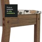 Conjunto Sala De Jantar Mesa Tampo De Vidro 4 Cadeiras Rustic