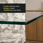 Conjunto Sala De Jantar Mesa Tampo De Vidro 4 Cadeiras Rustic