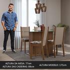 Conjunto Sala De Jantar Mesa Tampo De Vidro 4 Cadeiras Rustic