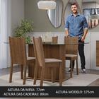 Conjunto Sala De Jantar Mesa Tampo De Vidro 4 Cadeiras Rustic
