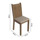 Conjunto Sala De Jantar Mesa Tampo De Vidro 4 Cadeiras Rustic