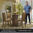 Conjunto Sala De Jantar Mesa Tampo De Vidro 4 Cadeiras Rustic