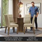 Conjunto Sala De Jantar Mesa Tampo De Vidro 4 Cadeiras Rustic