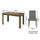 Conjunto Sala De Jantar Mesa Tampo De Vidro 4 Cadeiras Rustic