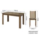 Conjunto Sala De Jantar Mesa Tampo De Vidro 4 Cadeiras Rustic