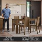 Conjunto Sala De Jantar Mesa Tampo De Vidro 4 Cadeiras Rustic