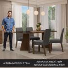 Conjunto Sala De Jantar Mesa Tampo De Vidro 4 Cadeiras Rustic