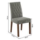 Conjunto Sala De Jantar Mesa Tampo De Vidro 4 Cadeiras Rustic