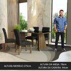 Conjunto Sala De Jantar Mesa Tampo De Vidro 4 Cadeiras Rustic