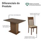 Conjunto Sala De Jantar Mesa Tampo De Vidro 4 Cadeiras Rustic