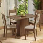 Conjunto Sala De Jantar Mesa Tampo De Vidro 4 Cadeiras Rustic